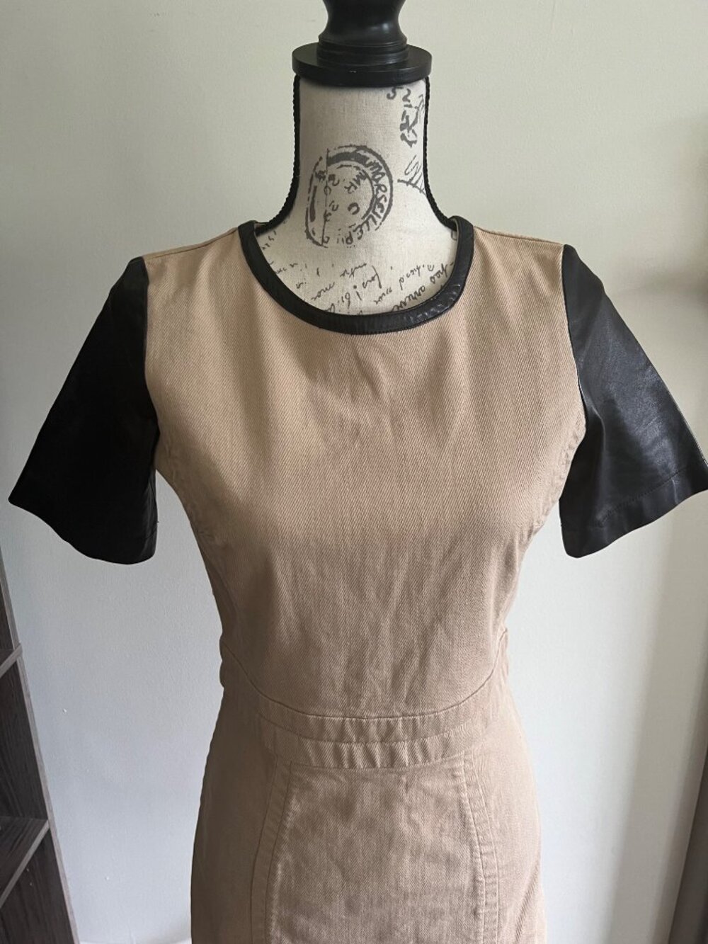 Marc By Marc Jacobs Dress Dempsey Drill Lambs Leather Sheath 2 Datenight - Picture 2 of 10